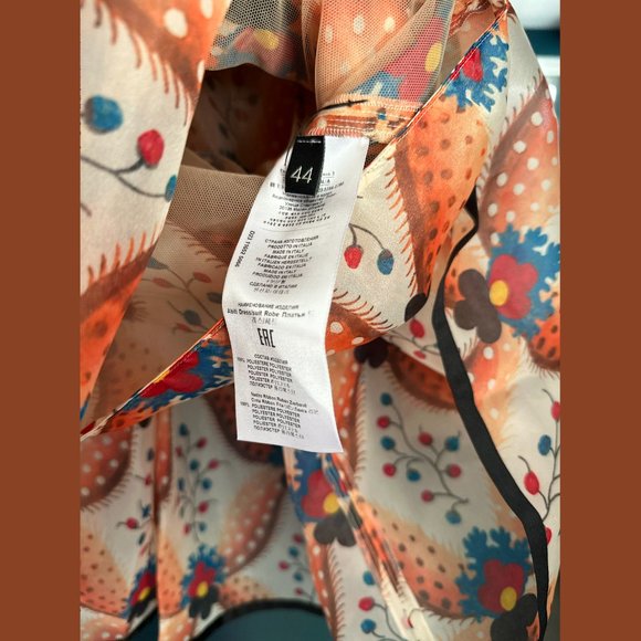 $5200 New Etro 2023 Apricot Print Ruffle Runway Mini Dress. - Picture 9 of 15